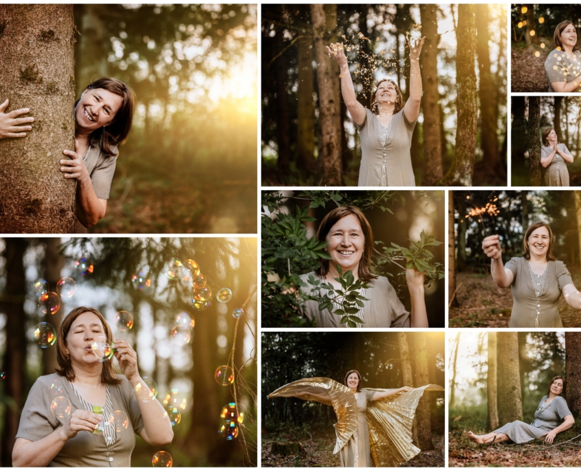 Anita Griebl Collage mit Waldbildern