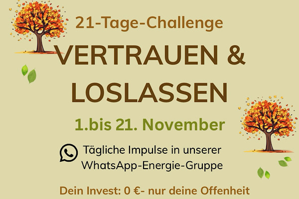 Einladung zur 21 Tage-Challenge von 1. bis 21. November