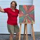 Seelenbild – energetische Explosion aus Farbe und Licht, intuitiv gemalt von Anita Griebl