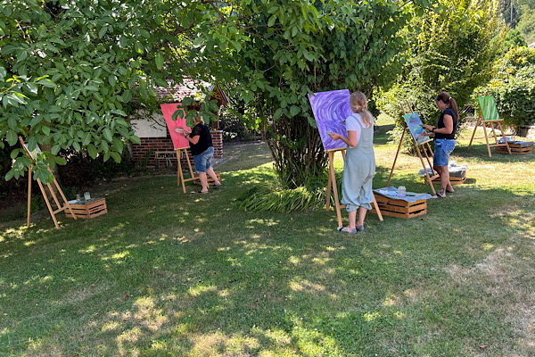 Seminarraum im Energie‑Mal‑Seminar – ein Ort für Stille und intuitive Kreativität